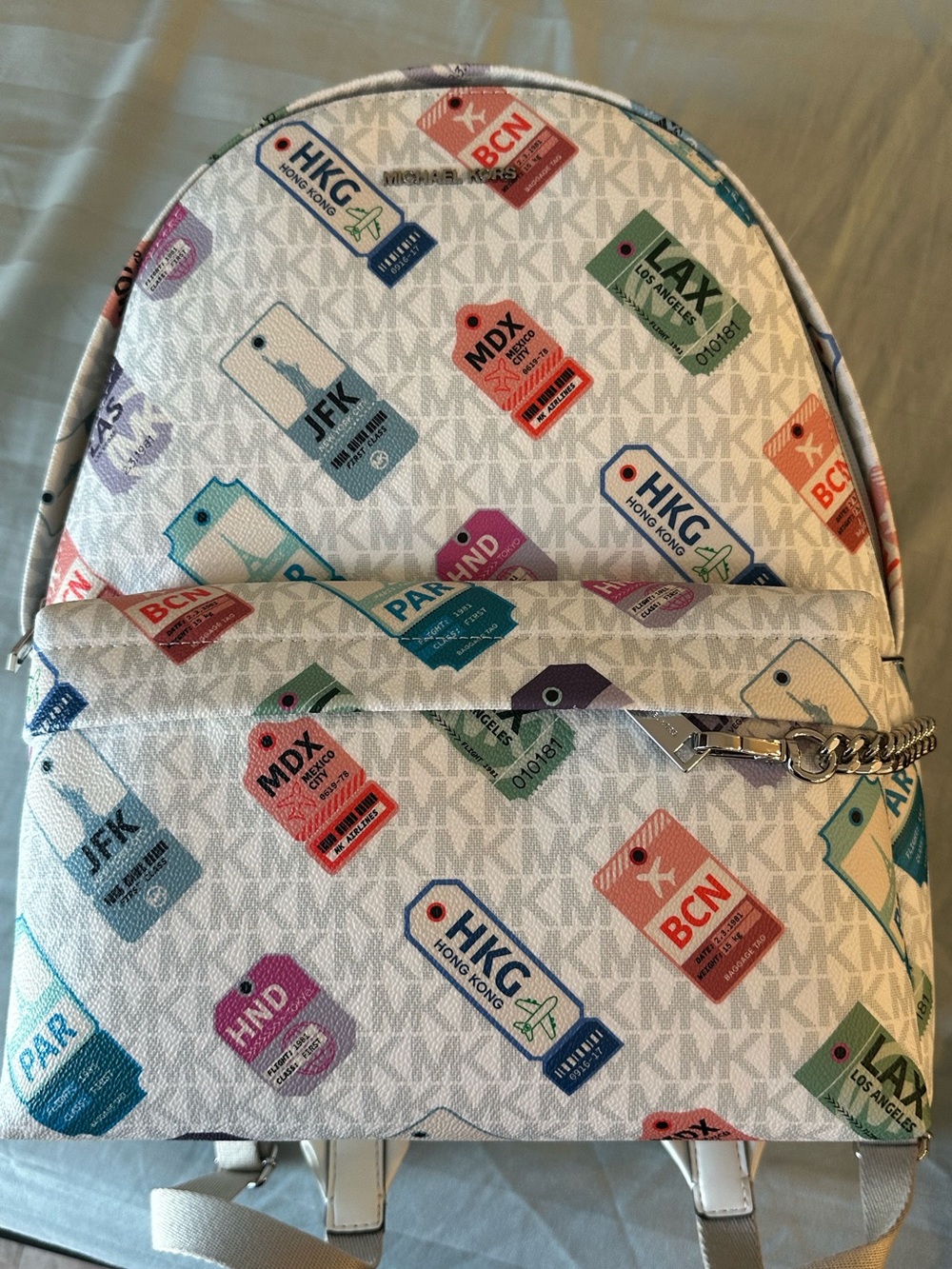 MICHAEL KORS  Printed Signature Logo Backpack